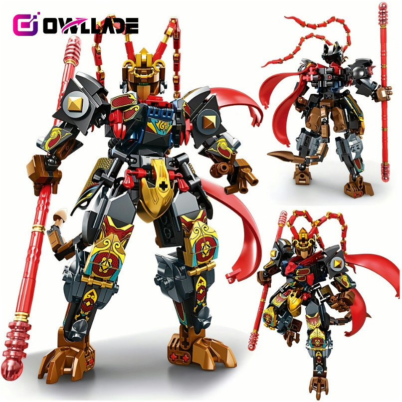 Owllade Transformers หุ่นยนต์บล็อกตัวต่อของเล่นสําหรับของขวัญวันเกิดเด็กผู้ใหญ่ BBMW-46071 สีแดง