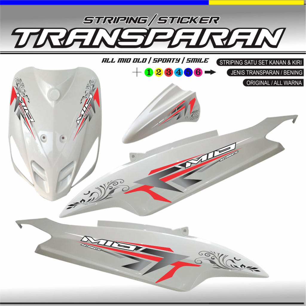 สติ๊กเกอร์ TRANSPARENT CUSTOM YAMAHA MIO SPORTY / MIO SMILLE สติ๊กเกอร์
