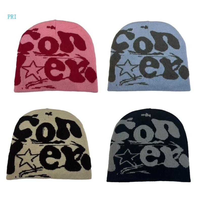 Pr Men Vintage Beanie Warm Cartoon Beanie Women Y2k Beanie Hat Slouchy Beanie