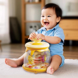 Berma Baby ของเล่นลูกบอลเด้งหมุนได้รูปแมลงสำหรับเด็ก ของเล่นหมุนสนุก เสริมพัฒนาการเด็กเล็ก