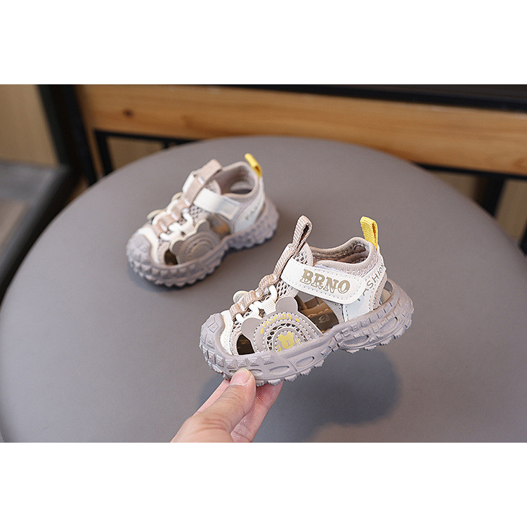 ฤดูร้อนสไตล์ใหม่ชายหญิงเด็กเด็กเด็กทารกนุ่มSoled Casual Toe-Covered รองเท้าแตะสุทธิรองเท้าชายหาด ราคา ถูกที่สุด ดีลบีเคเค แกลเลอรีภาพที่ 6