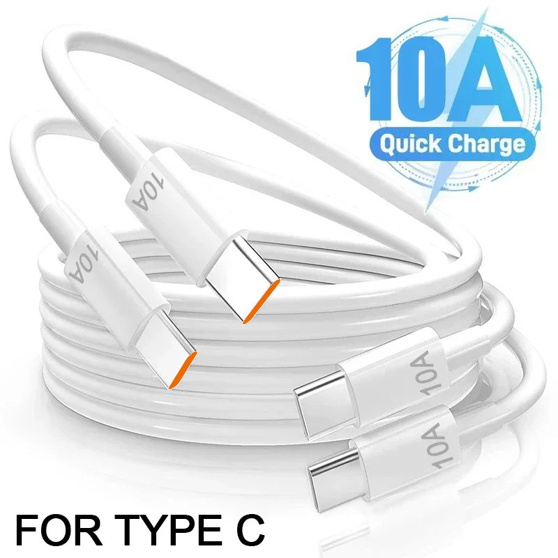 5 ขนาดสายเคเบิลข้อมูล Super Fast 10A - สายชาร์จ Type C คู่อย่างรวดเร็ว - อุปกรณ์เสริมความเร็วสูงที่ทนทาน