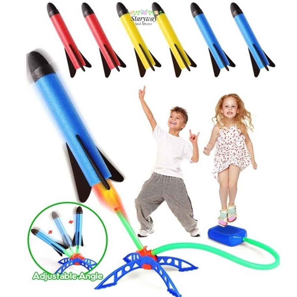 STARYSWAY Launcher ของเล่น, Air Pressed Pedal Pressed Air Rocket Launcher, สนุกกระโดดกีฬาโฟม Rockets