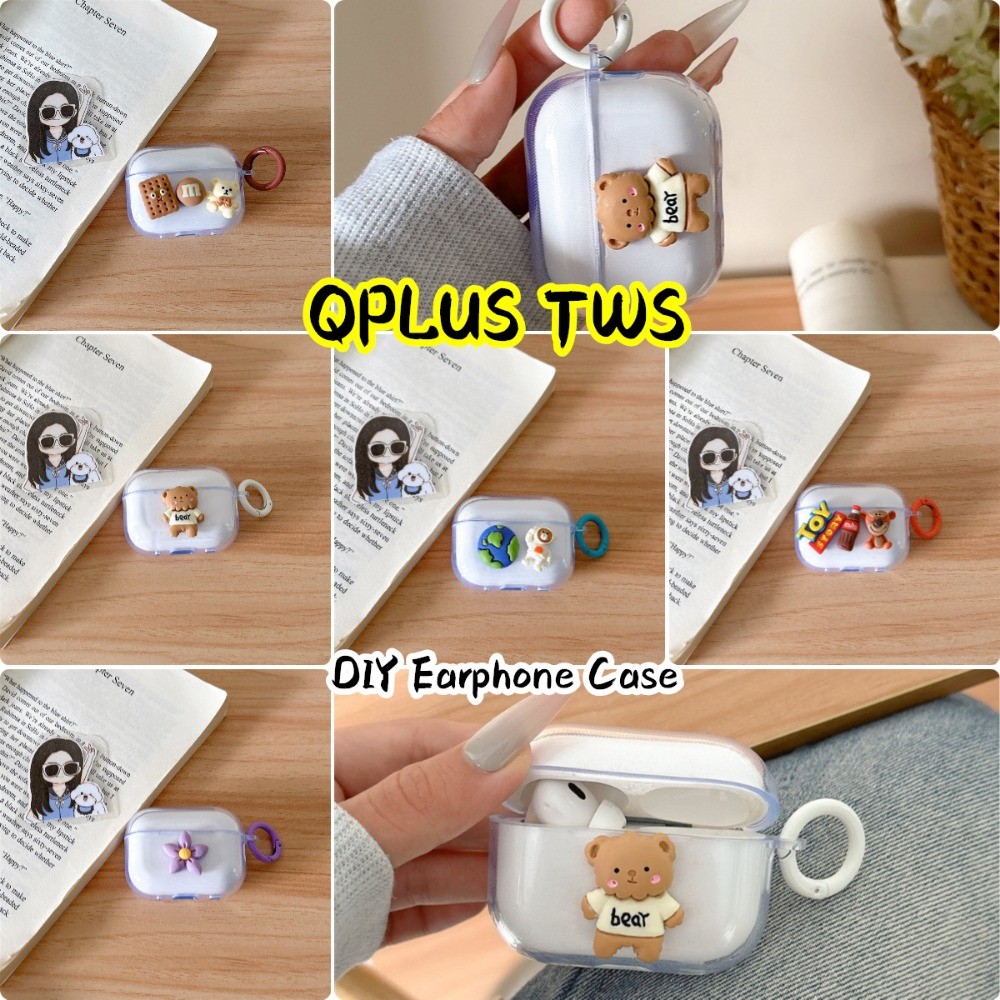 อนาคตดาวสําหรับ QPLUS TWS Casing Case Soft Silicone Headphone Case DIY Cool Cartoon NO.1