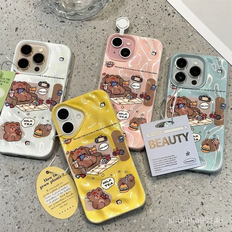 Rotten Bear Meteorite Pattern เหมาะสําหรับเคสโทรศัพท์ iPhone เหมาะสําหรับ iPhone 16 Pro Max/15/14 Pr