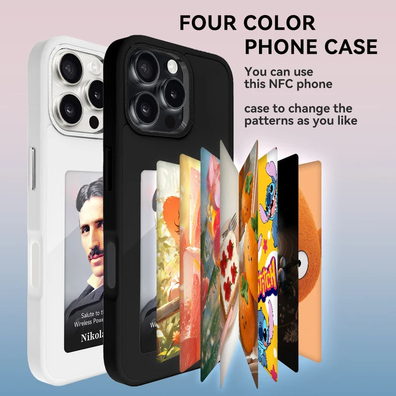 HD NFC Enabled iPhone Case with E-ink Display | Compatible with iPhone 13-16 | Personalized DIY Smar