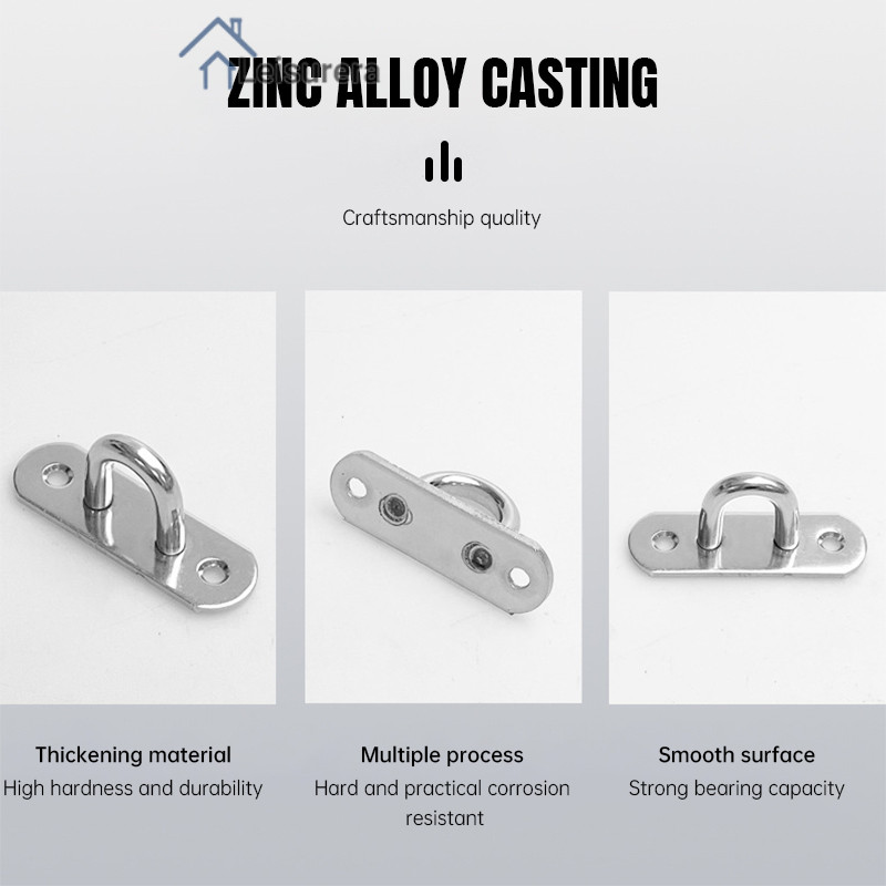 ✨ตะขอรูปตัว U สเตนเลสสตีล รับน้ำหนักในครัวเรือน หัวเข็มขัดแบบแหวนยกแบบถาวร🍀 - รูปที่ 3