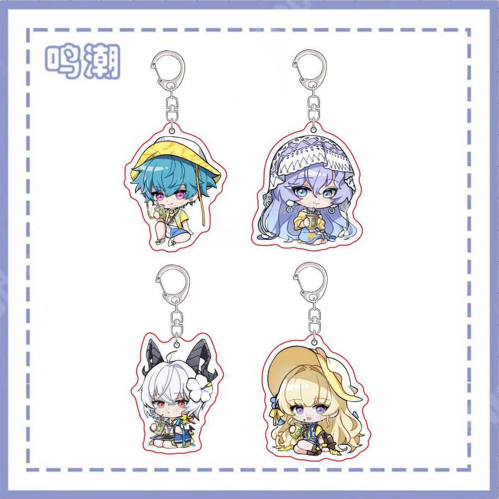 Wuthering Waves Chicha San Chen อะนิเมะ KeyChain Zani ผู้ชายพวงกุญแจสําหรับผู้หญิงแฟชั่น Creati