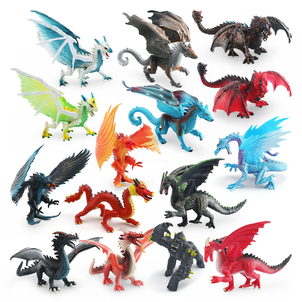 ♞ผู้ผลิตขายส่ง♞จําลอง Western Myth Warcraft Flying Dragon รุ่น Ice Dragon Steel Fire Eagle Lava Drag