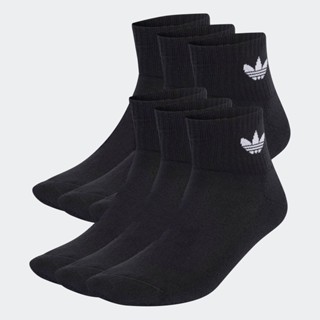 adidas Lifestyle Mid Ankle Socks 6 Pairs Unisex Black IJ5626