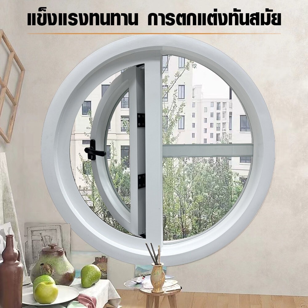 shophome468 WELLINGTAN หน้าต่างช่องแสงวงกลม ตัวที แบบเปิด รุ่นTF07-W ขนาด 70×70 x10cm สีขาว รับประกันของเเท้ ราคา ถูกที่สุด ดีลบีเคเค แกลเลอรีภาพที่ 9