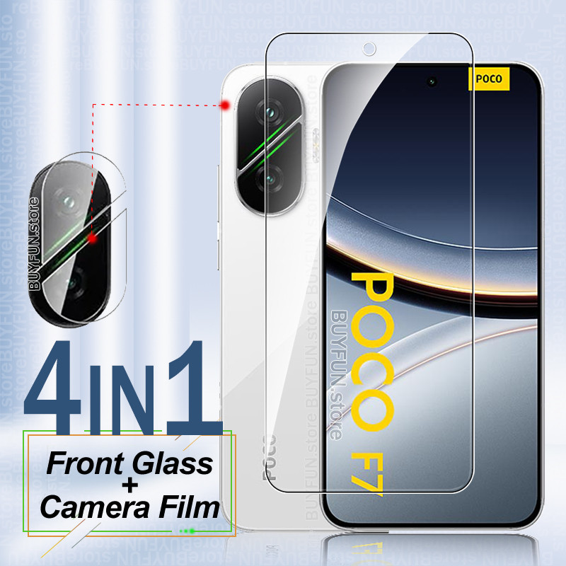 4in1 Camera Tempered Glass For Xiaomi Poco F7 5G 6.83" pokophone f7 pocof7 7fpoco Screen Protector Cover Protective Film
