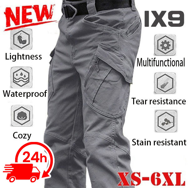 พร้อมส่ง&CODIX9/IX7 กางเกงคาร์โก้ผู้ชาย กางเกงยุทธวิธีหลายกระเป๋า ผ้าทนต่อการขัดถูกันน้ำป้องกันคราบต