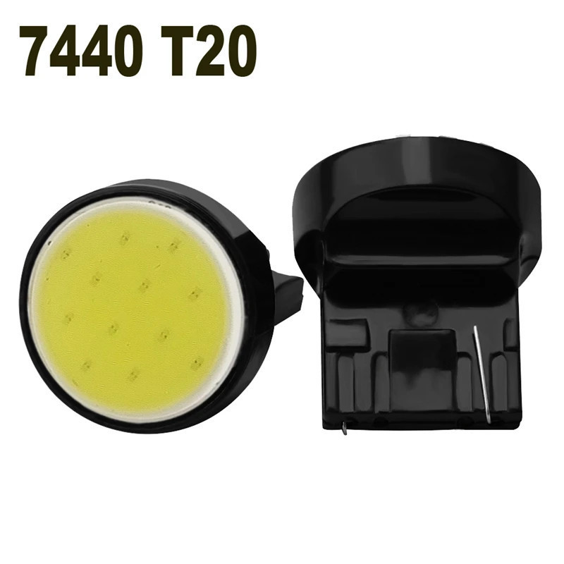 1 ชิ้น Super Bright T20 W21W 7440 7443 12 ชิป COB LED Super Bright สีขาวรถ Auto Fog Light ขับรถหลอดไฟ DC12V