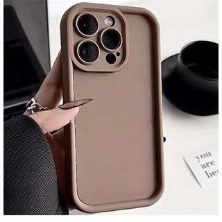 สีลูกกวาดซิลิโคนนุ่ม ไอโฟน16 เคส For iPhone 11 12 13 14 15 Pro MAX X XS XR XS Plus SE เคสโทรศัพท์ กันกระแทกป้องกันการตก