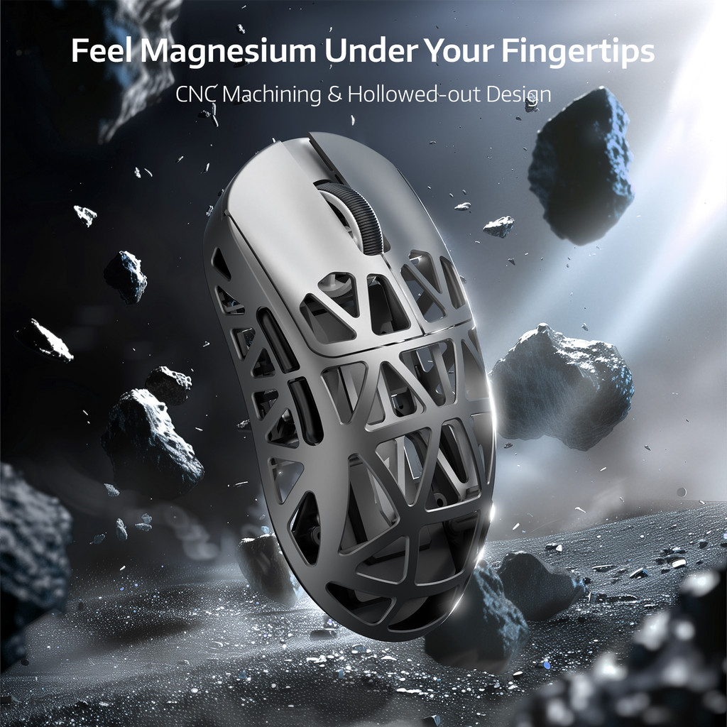 Attack SHARK R2 แมกนีเซียม PAW3950 เมาส์สําหรับเล่นเกม 8K,45g แมกนีเซียมอัลลอยด์ SUPERLIGHT เมาส์ Pi