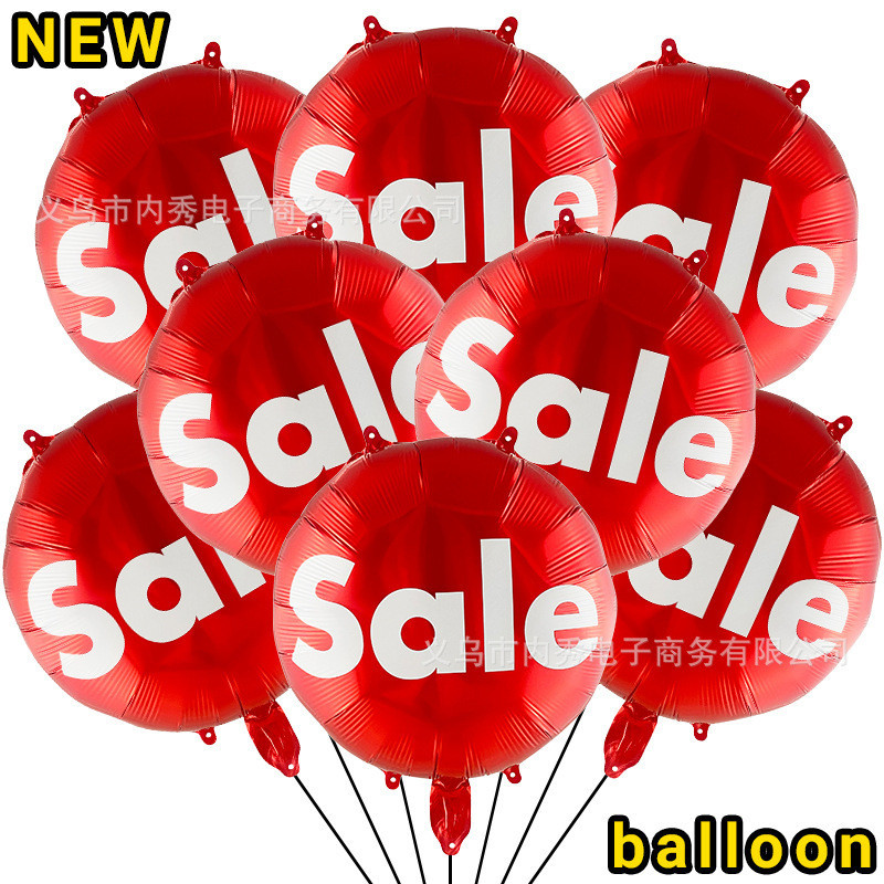 PA1096 ลูกโป่งฟิล์มอลูมิเนียม18นิ้ว Sale สีแดง