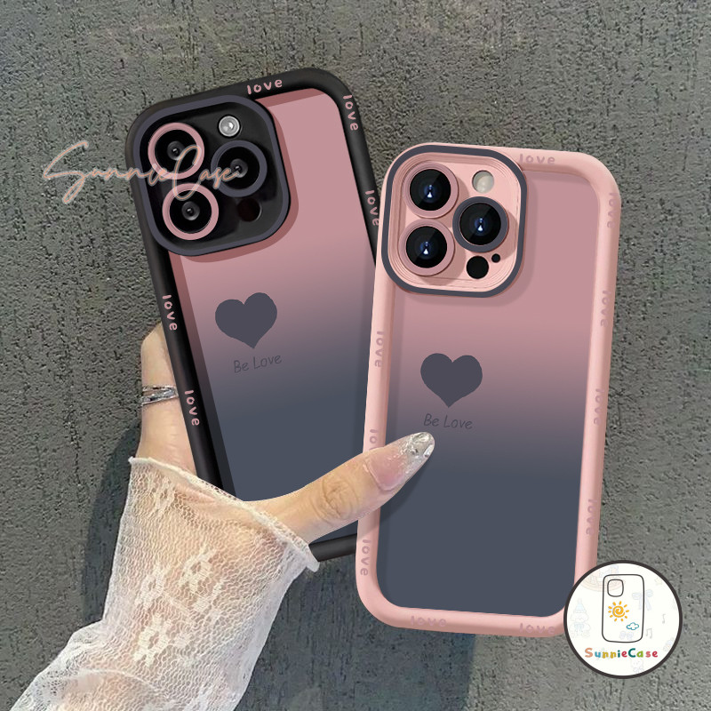 หัวใจสีดำ ซอฟต์เชลล์สุดเท่ สำหรับOppo A5s A12 A16 A57 A15 A78 A74 A3s A18 A58 A16K A17K A38 A17 A7 A54 A55 A31 Reno 8T 6