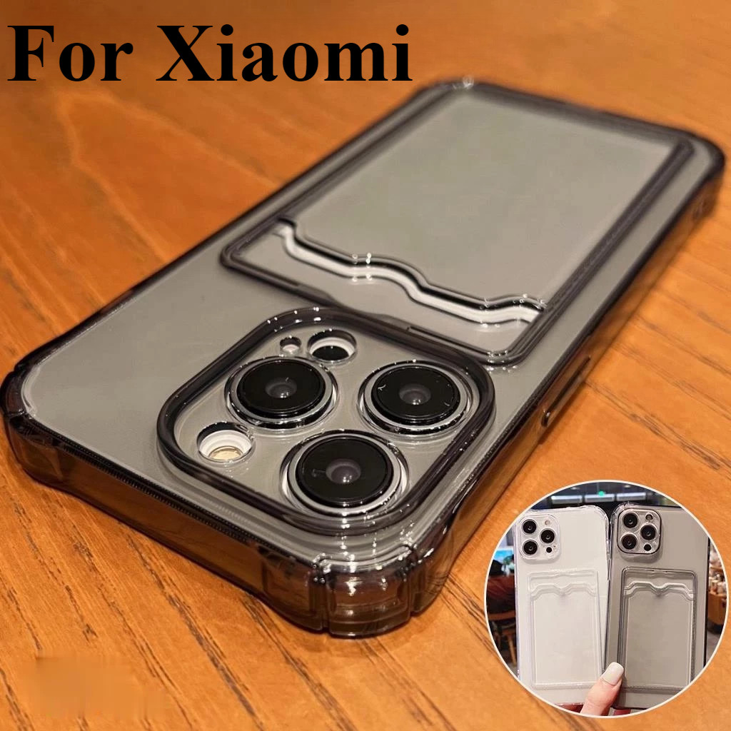 กันกระแทก เคสใส ใส่บัตร for Xiaomi Redmi 14C 13C 9A 10 10C 12C 9T 9I Note 13 5G 11 10 13Pro 12 Mi 13T Pro Poco X3 F6 Pro