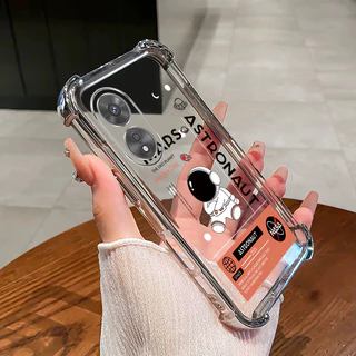 กันกระแทก case สําหรับ OPPO A17 A97 5G A38 4G A18 A60 เคสโทรศัพท์ TPU รูปแบบนักบินอวกาศ high-end ป้องกันนิ่ม
