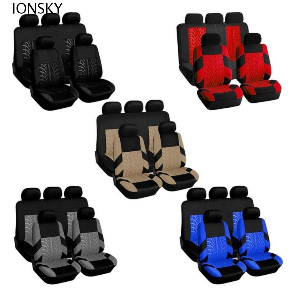Ionsky ผ้าคลุมเบาะรถยนต์สบาย Creative Auto Protector Mat เก้าอี้ด้านหน้าที่นั่งยางติดตามรายละเอียดจัดแต่งทรงผมเบาะหลังอัตโนมัติ