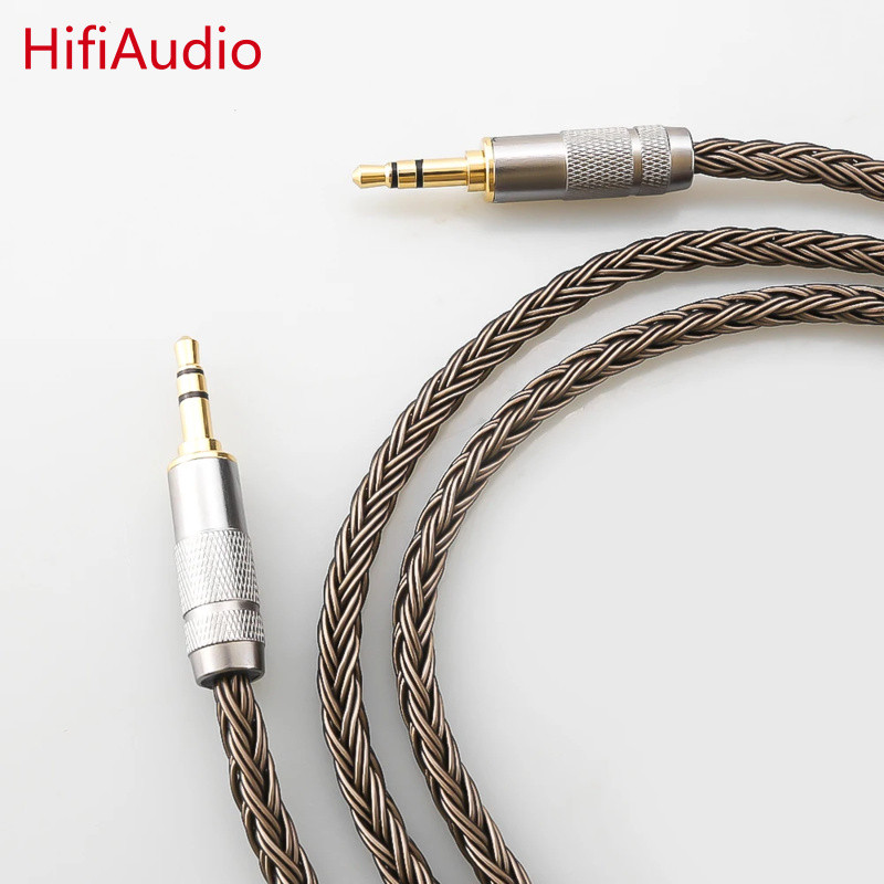 16 Core 7N OCC 3.5มม. สเตอริโอชาย3.5มม. สเตอริโอ AUX ชายสายสัญญาณเสียงลำโพงสำหรับหูฟังเสียง PC หูฟัง