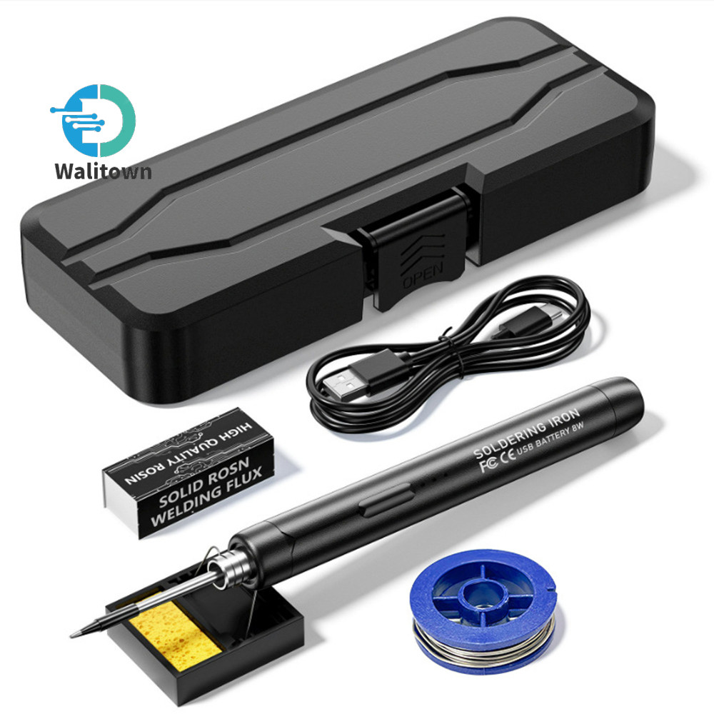 8w USB หัวแร้งไฟฟ้าอินเทอร์เฟซ Type-C แบบพกพาชุดหัวแร้งขนาดเล็ก