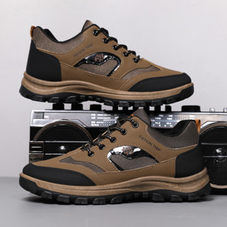 รองเท้าเดินป่ากลางแจ้งของผู้ชาย กันลื่น ทนต่อการสึกหรอ รองเท…