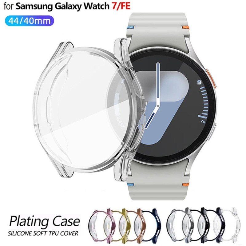Tpu Soft Case สําหรับ Samsung Galaxy Watch 7/6/5/4/FE 40 มม.44 มม.ฝาครอบป้องกันซิลิโคนกันชนป้องกันหน้าจอสําหรับ Galaxy Watch 5/4 กรณีคลาสสิก