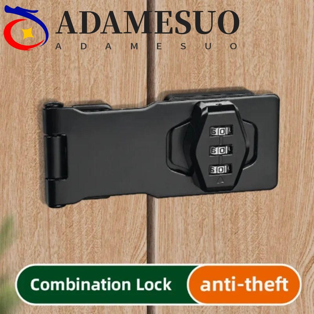 Adamesuo โรตารี่ Hasp ล็อค, 3-Digit ติดตั้งง่ายรหัสผ่านล็อคประตู, ความปลอดภัย Keyless โลหะผสมสังกะสี 3 นิ้ว/4 นิ้วผสมรหัสผ่านล็อคกล่องจดหมาย