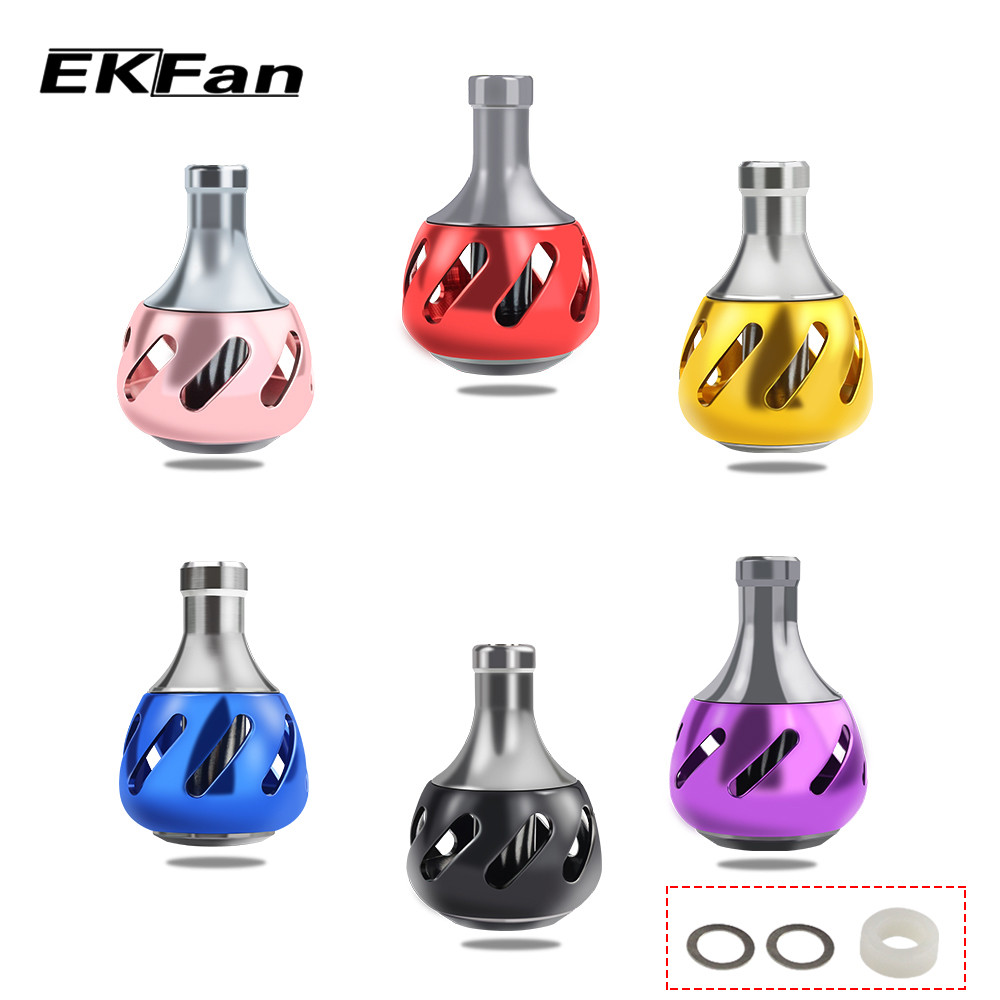EKFan 30 35 40 มม.อลูมิเนียมตกปลา Reel Handle Knob สําหรับ 1000-5000 Bastcasting Spinning Reels Fish