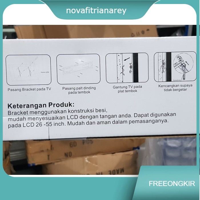 KYZKU 26 - 55 นิ้วยืดหยุ่นปรับ LED LCD TV Bracket น้ําผ่าน