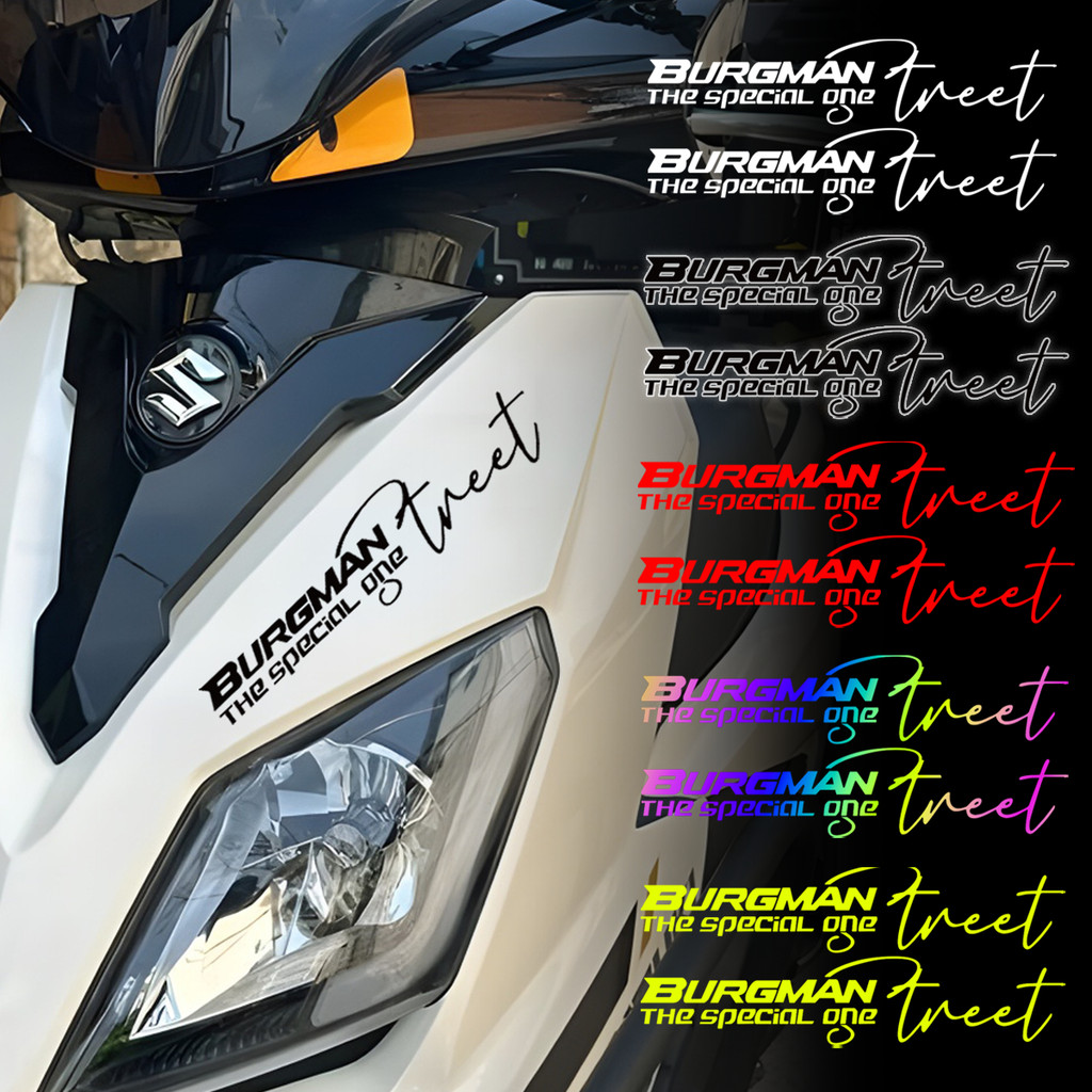 1 คู่ SUZUKI Head สติกเกอร์สะท้อนแสงสําหรับ Motocycle อุปกรณ์เสริม Decor กันชนด้านหน้า Body Fender กันน้ํา Decals SUZUKI Burgman Street 125 400