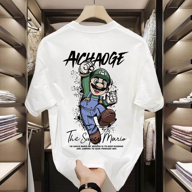 เสื้อยืด 2ตัว เสื้อยืดผู้ชายคอกลม-แขนสั้น สกรีนลายกระต่าย ลายการ์ตูนสุดเท่ เสื้อยืดสตรีทแฟชั่น oversize t-shirtคนอ้วน ราคา ถูกที่สุด ดีลบีเคเค แกลเลอรีภาพที่ 8