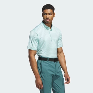 adidas กอล์ฟ เสื้อโปโล Ultimate365 Dash Stripe ผู้ชาย สีเทอร์คอยส์ JL5313