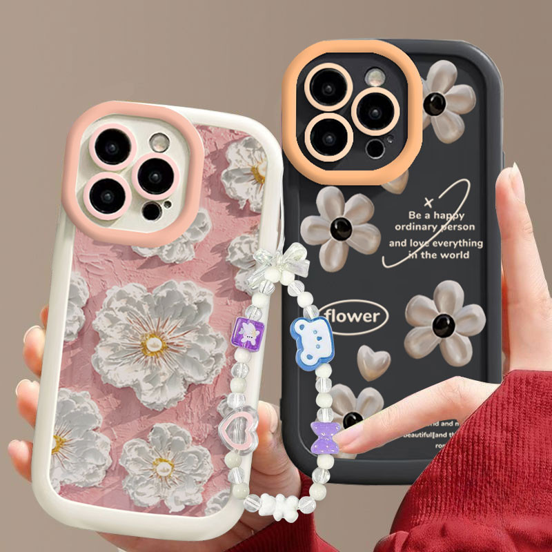 เคสโทรศัพท์ดอกไม้สีขาว VIVO Y29 4G Y04 9S Y03 8 Y28 4G 00 5G 7s Y27 Y27s Y36 Y22 Y33S 6 Y35 1 2 Y20 