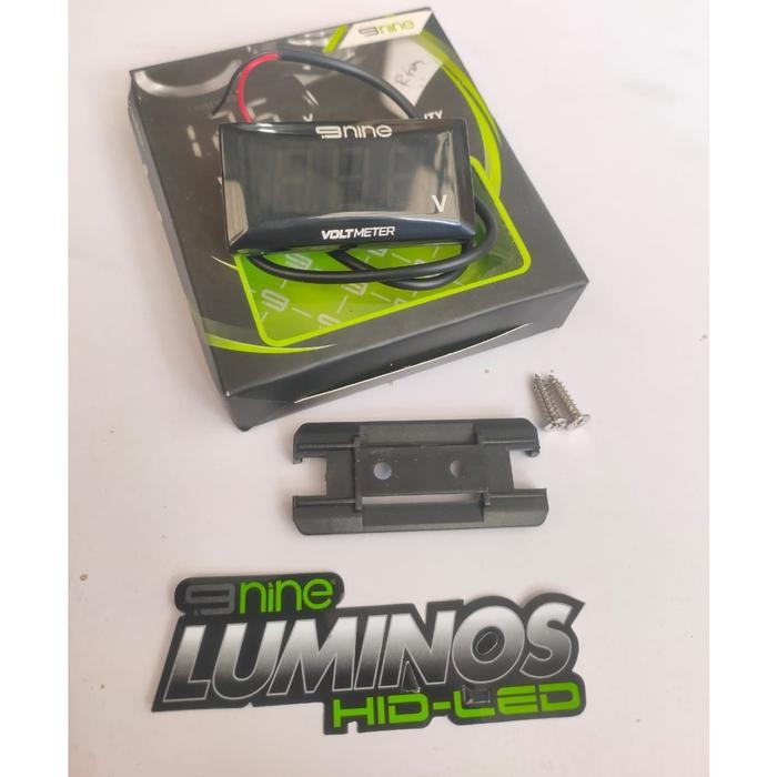 MERAH NINE LUMINOS LED VOLTMETER KOSO MODEL UNIVERSAL มีการรับประกัน - สีแดง