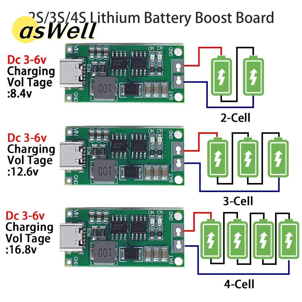 ASWELL Step Up Board 18650 7.4V 11.1V 14.8V Li-Ion Charger แบตเตอรี่ลิเธียมชาร์จ