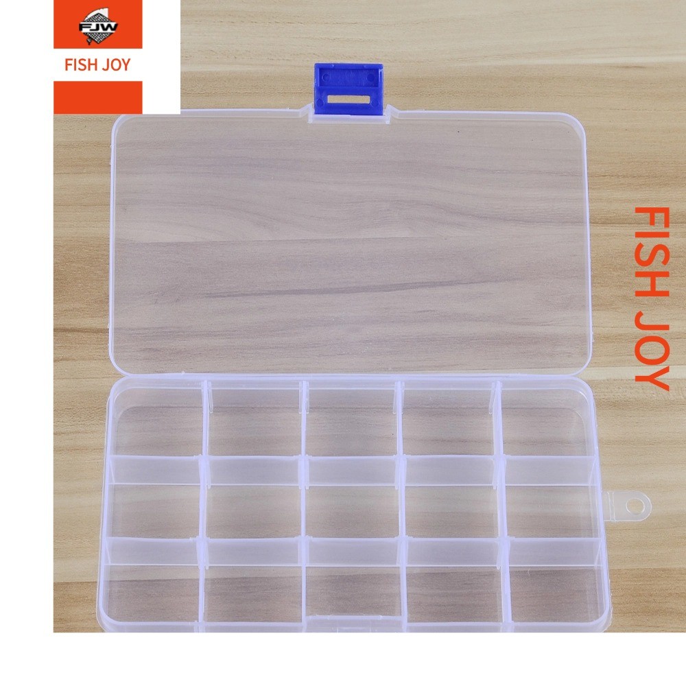 F268 กล่องเครื่องมือตกปลาพลาสติกใส ​​กล่องเหยื่อปลอมแบบเปิด กล่องเก็บเครื่องมือตกปลาพกพา