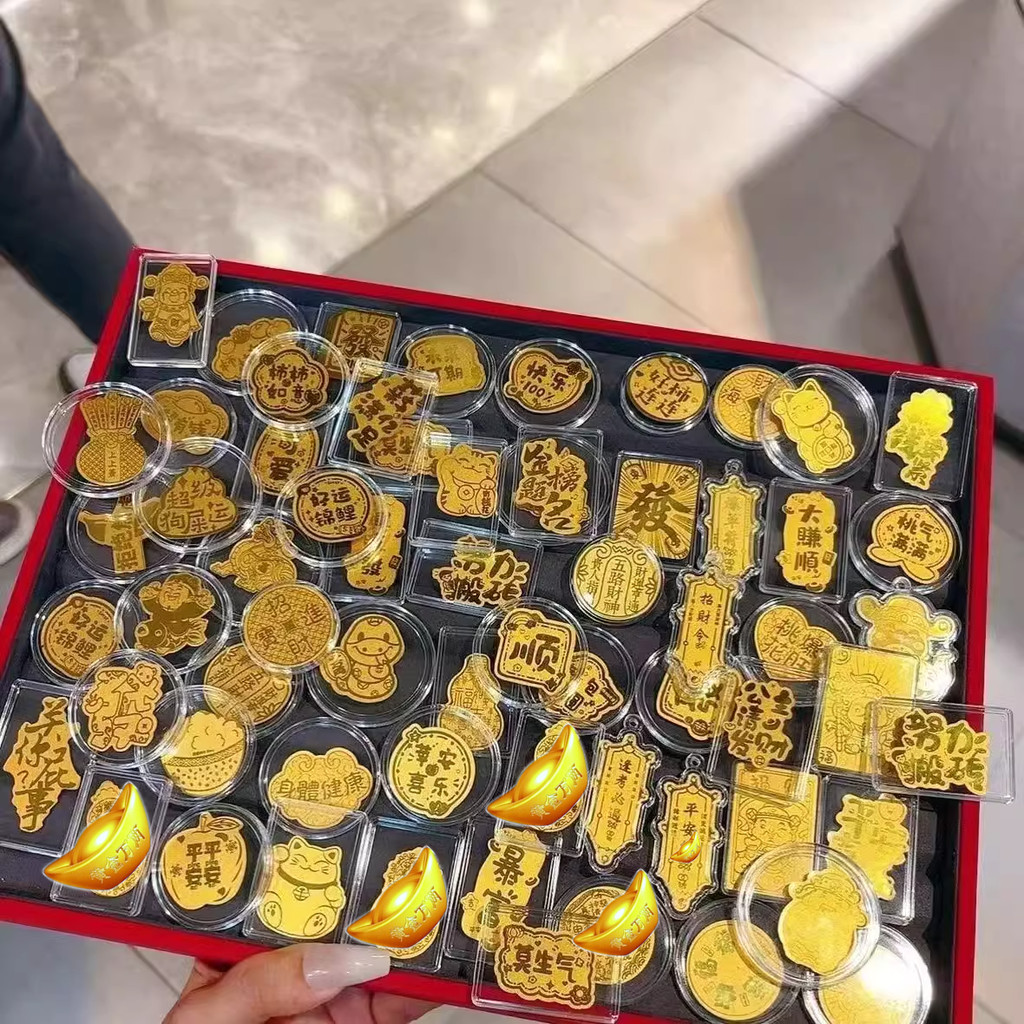ลาว เฟิงเซียง จุ้ยเป่ย ทองคําบริสุทธิ์ 999 พร้อมสติกเกอร์โทรศัพท์มือถือสีทองเจ้าหญิงโปรดทําให้โชคลาภเทพเจ้าแห่งความมั่งคั่งลิงค์ลูกพลับที่ดีของขวัญวันวา