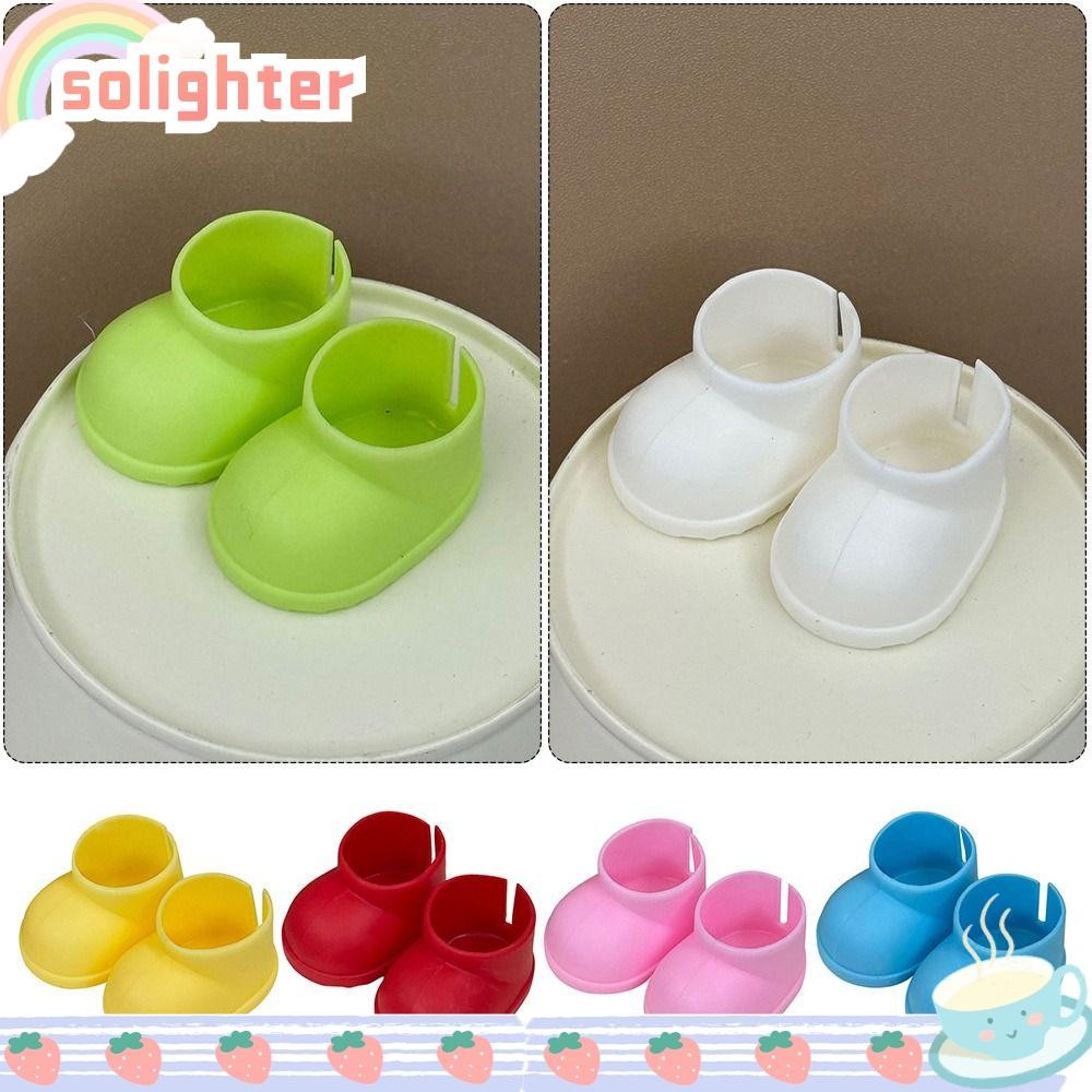 SOLIGHTER รองเท้าหนังตุ๊กตา, Hand-made หลายรูปแบบ 17 ซม. Labubu ตุ๊กตารองเท้า,งานอดิเรก DIY Dressing เปลี่ยนมินิตุ๊กตารองเท้าตุ๊กตาของเล่น