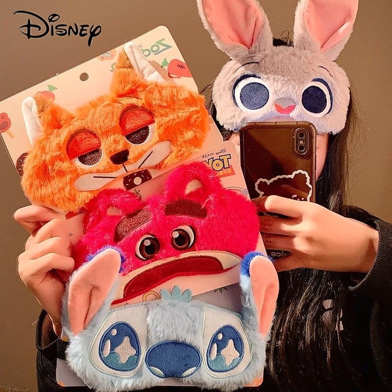 Disney Judy Nick Plush Sleep Mask สําหรับผู้หญิงคู่ Soft Light-Blocking Eye Cover สบาย Sleeping อุปกรณ์เสริมสําหรับผู้ใหญ่ Nap
