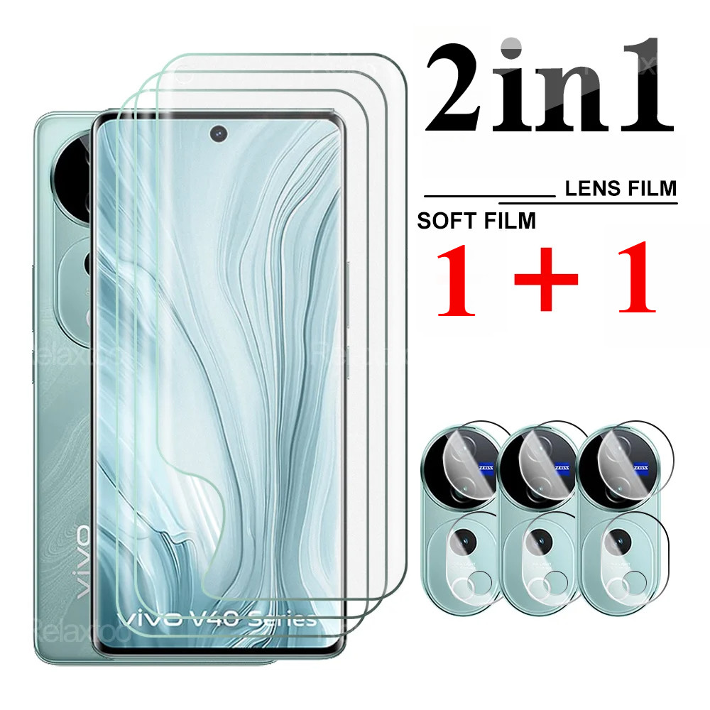 2in1 สําหรับ iQOO Z10 Z7X Z8 Z8X Z9 Z9S Z9X Turbo Turbo + Pro 5G Hydrogel ฟิล์มสําหรับ iQOO Z10 Z7X 