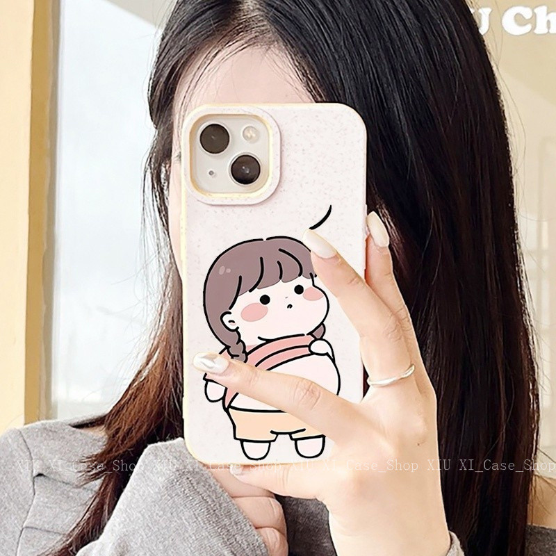 รูปแบบการ์ตูนหน้าท้องลดน้ำหนักป้องกันการตกเชลล์คู่รัก Emoji สำหรับ iPhone16 15 14 13 12 11 ProMAX XSMax XS XR 7Plus-XMK6 - รูปที่ 4