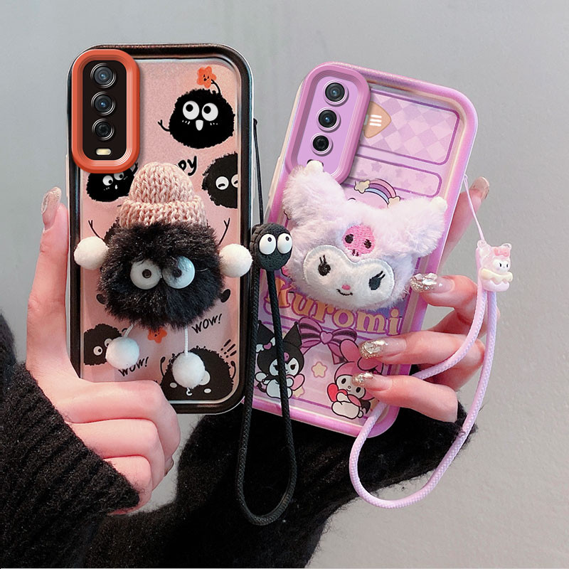 เคส vivo y20 เคส vivo y12s y20s เคสโทรศัพท์ตุ๊กตาผ้ากํามะหยี่สําหรับ
