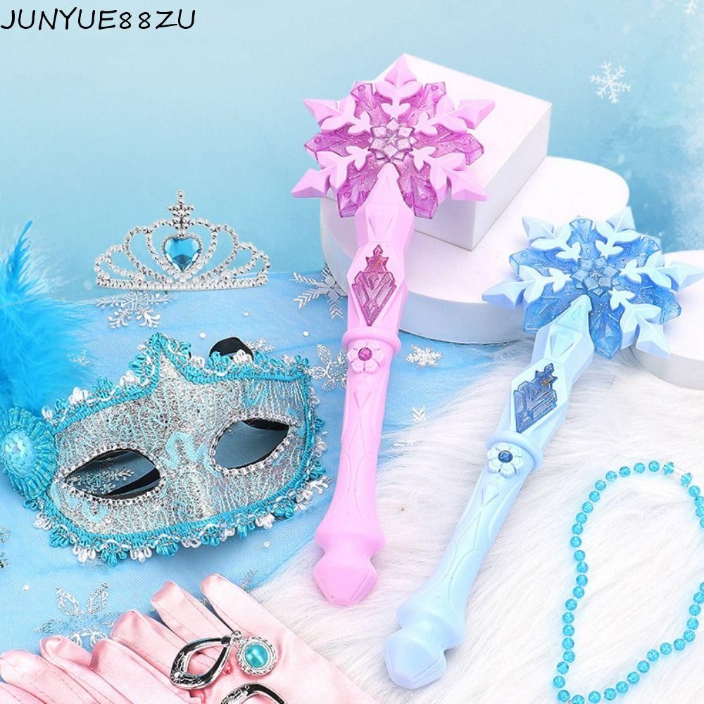 JUNYUE88ZU Light Up Snowflake Wand, ABS แท่งเรืองแสงคอสเพลย์ Snow Stick Princess, Queen Princess Sno