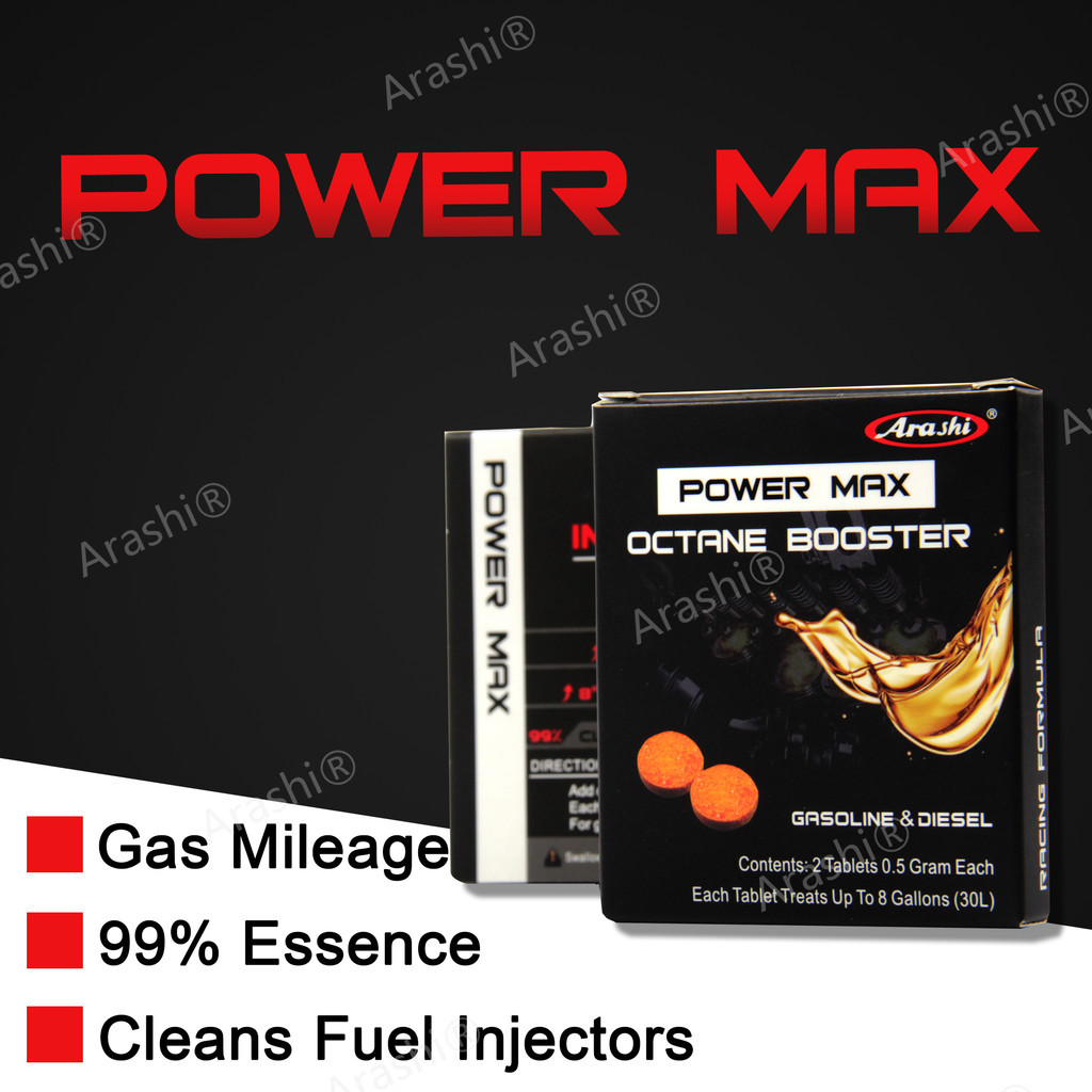 1 แพ็ค Arashi Octane Booster น้ํามันแก๊สเบนซินสารเติมแต่ง Saver ทําความสะอาด Power Max แท็บเล็ตสําหร