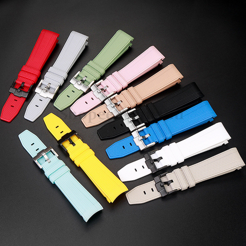 20 มม.ปลายโค้งสายนาฬิกาซิลิโคนสําหรับสร้อยข้อมือ Moonswatch สําหรับ Swatch สําหรับ Omega สายรัดทดแทนผู้หญิงผู้ชายสายรัดข้อมือกันน้ํา