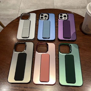 ชุบวงเล็บพับอะคริลิคเคสโทรศัพท์สําหรับ ไอโฟน 17 มือโปร สูงสุด 16 บวก 15 14 13 12 11 มือโปร สูงสุด กันกระแทกป้องกันปลอก
