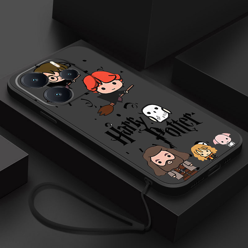 Xiaomi Redmi Note 14 Pro+ 5G Note14 Pro 5G เคสโทรศัพท์การ์ตูน Harry Potter กล้องเลนส์ป้องกันขอบสี่เหลี่ยม